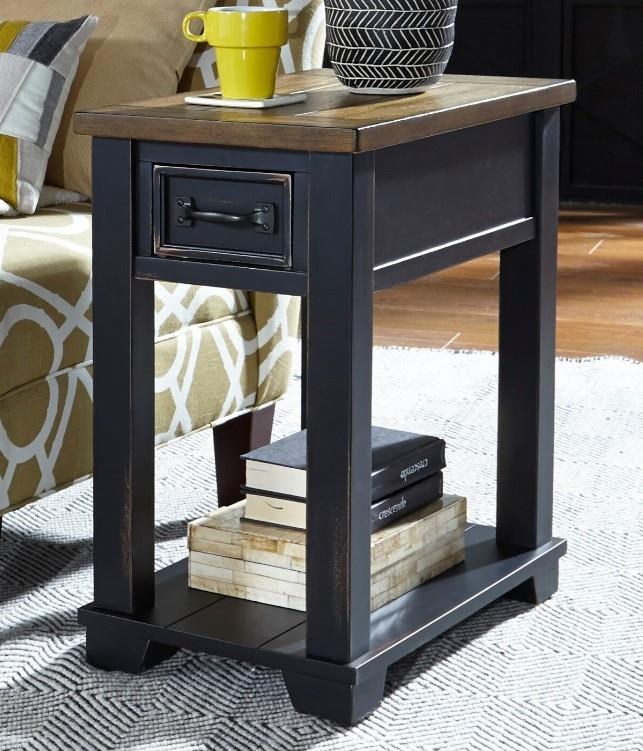 Chairside end on sale table with storage